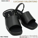 LUCIANO VALENTINO ルチアーノバレンチノ サンダル レディース つっかけ 接触冷感 厚底サンダル 室内履き サンダル レディース 厚底 ウェッジソール ミュール ヒール オフィスサンダル オープントゥ ストラップ ウェッジサンダル 履きやすい 日本製 75602