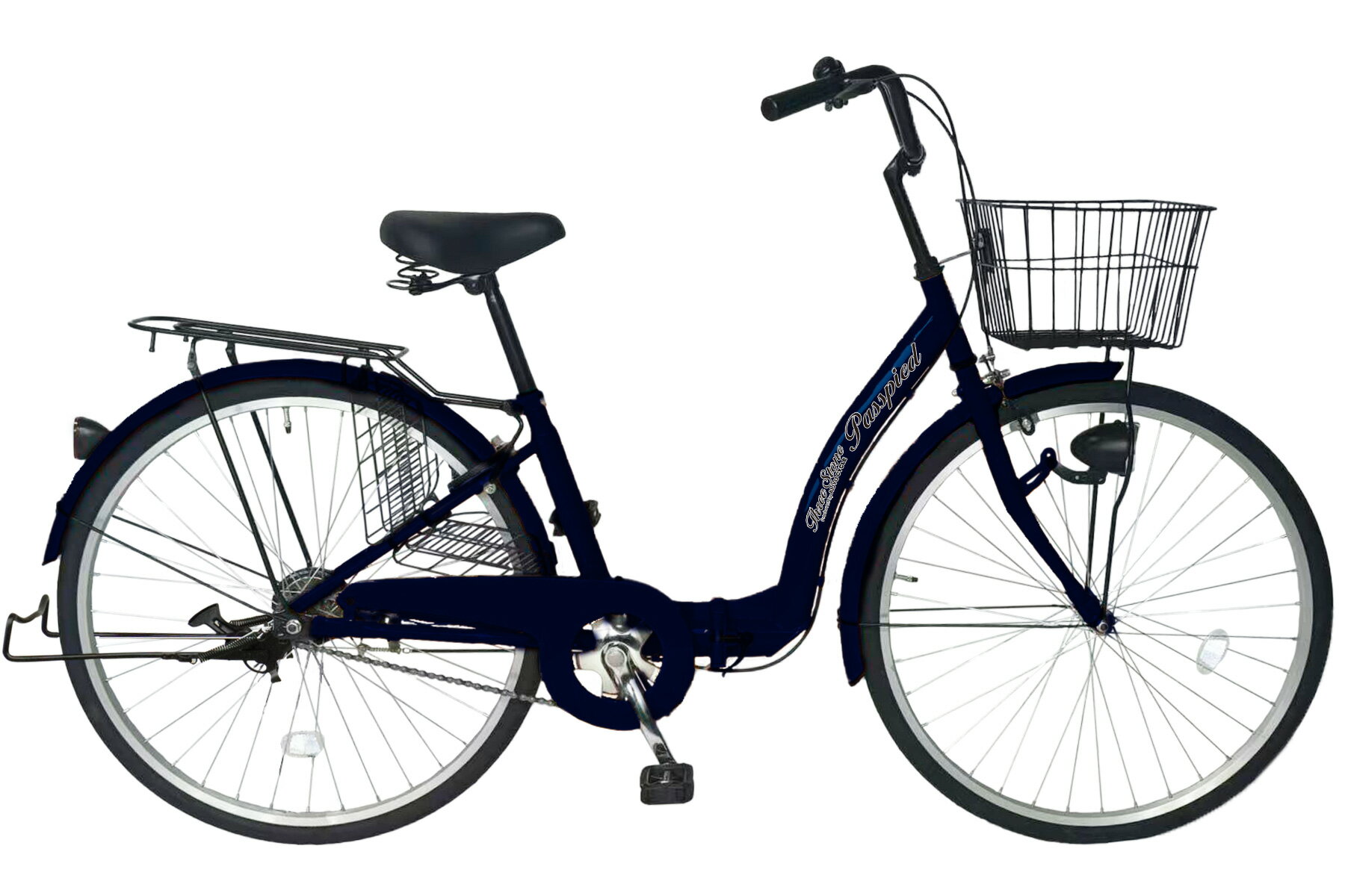 楽天市場】シティサイクル（カラーネイビー）（シティサイクル｜自転車 