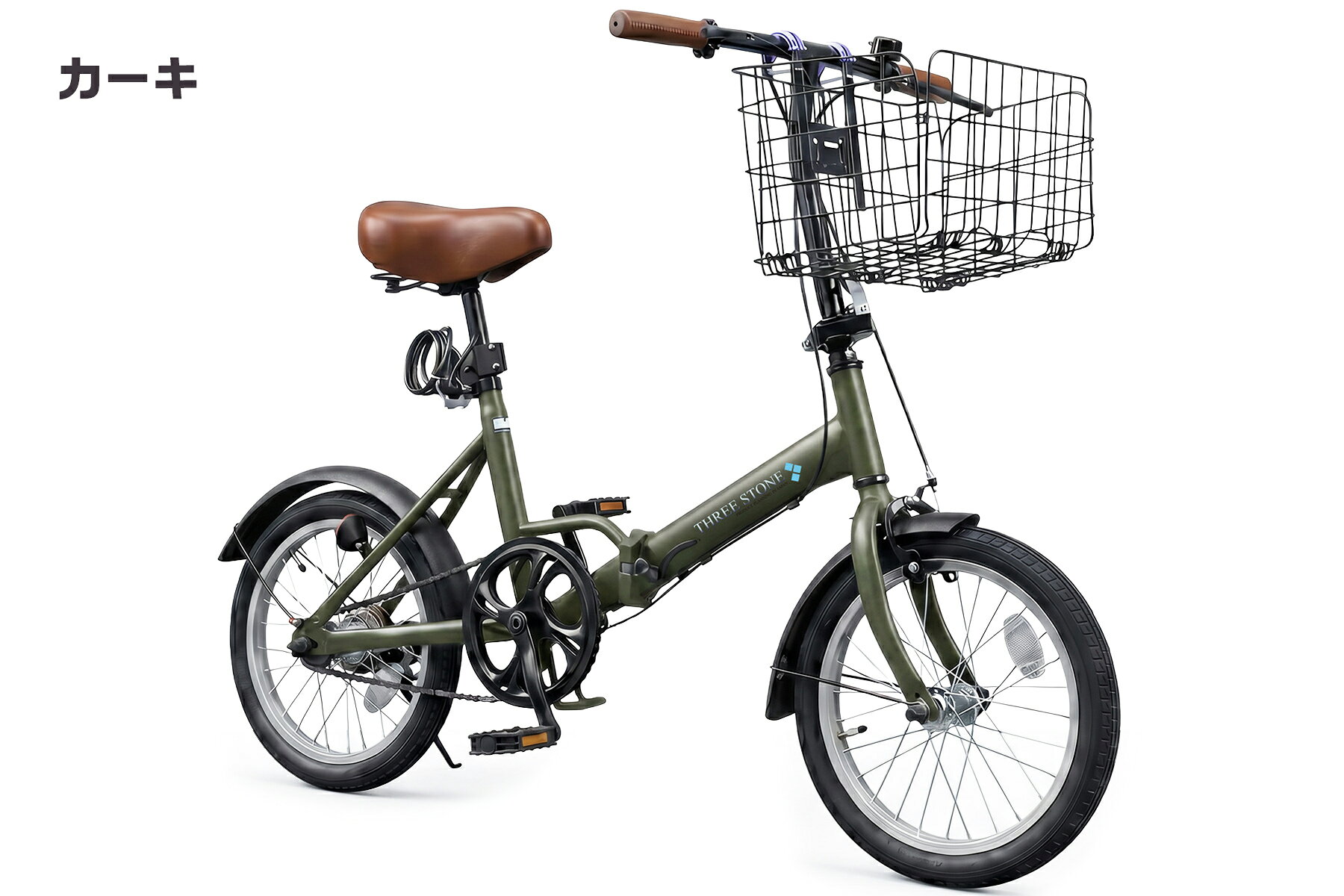 楽天市場】自転車 カゴ付き（カラーカーキグリーン）の通販