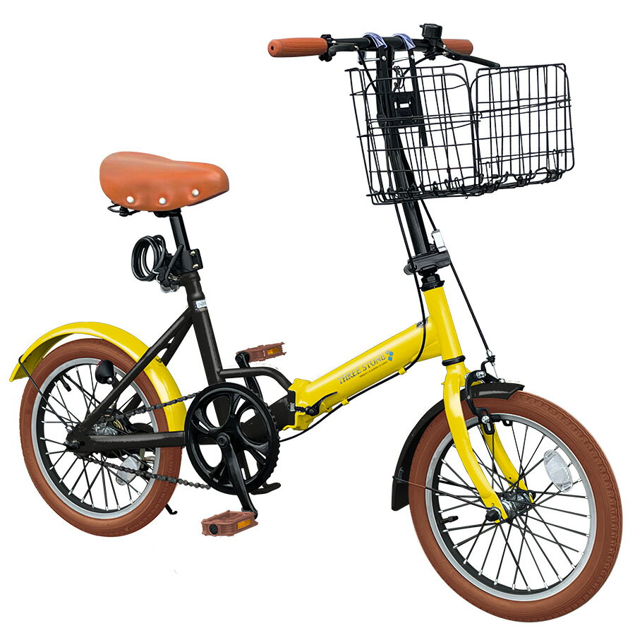 折りたたみ自転車 イエロー 小径 Orobianco 折りたたみ自転車 イエロー※値下げしました