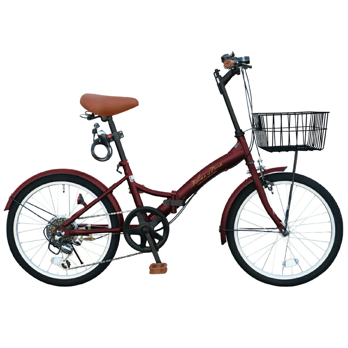 ADEL 20吋折り畳み自転車 シングル/レッドxブラック アーデル