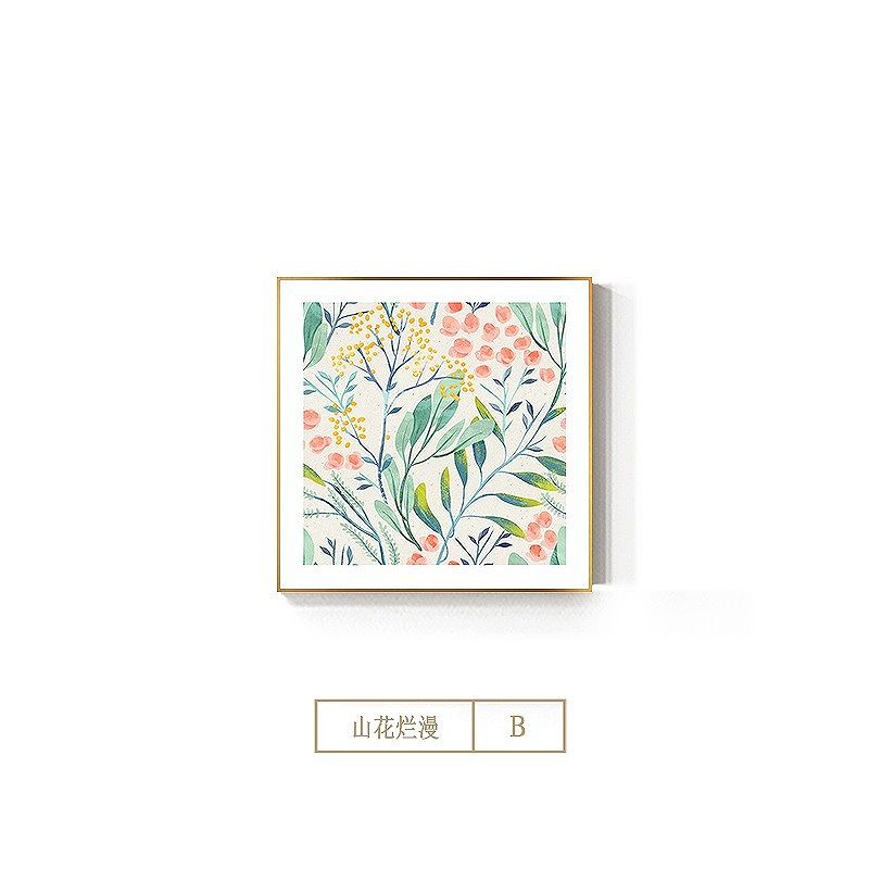 Rakuten - アートポスター フレーム付・アートパネル額付 北欧・植物 ボタニカル ・赤い花シリーズ デザインNO-B A4 A3 A2