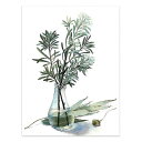 直ぐ飾れる フレーム（額）付きアートアートパネル アートポスター 水彩画植物 ボタニカル シリーズ デザインNO-1 A4 A3 A2