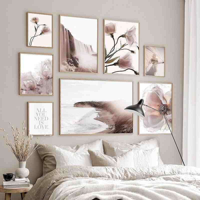 アートポスター フレーム付・アートパネル額付 写真シリーズ　花 デザインNO-D A4 A3 A2 2