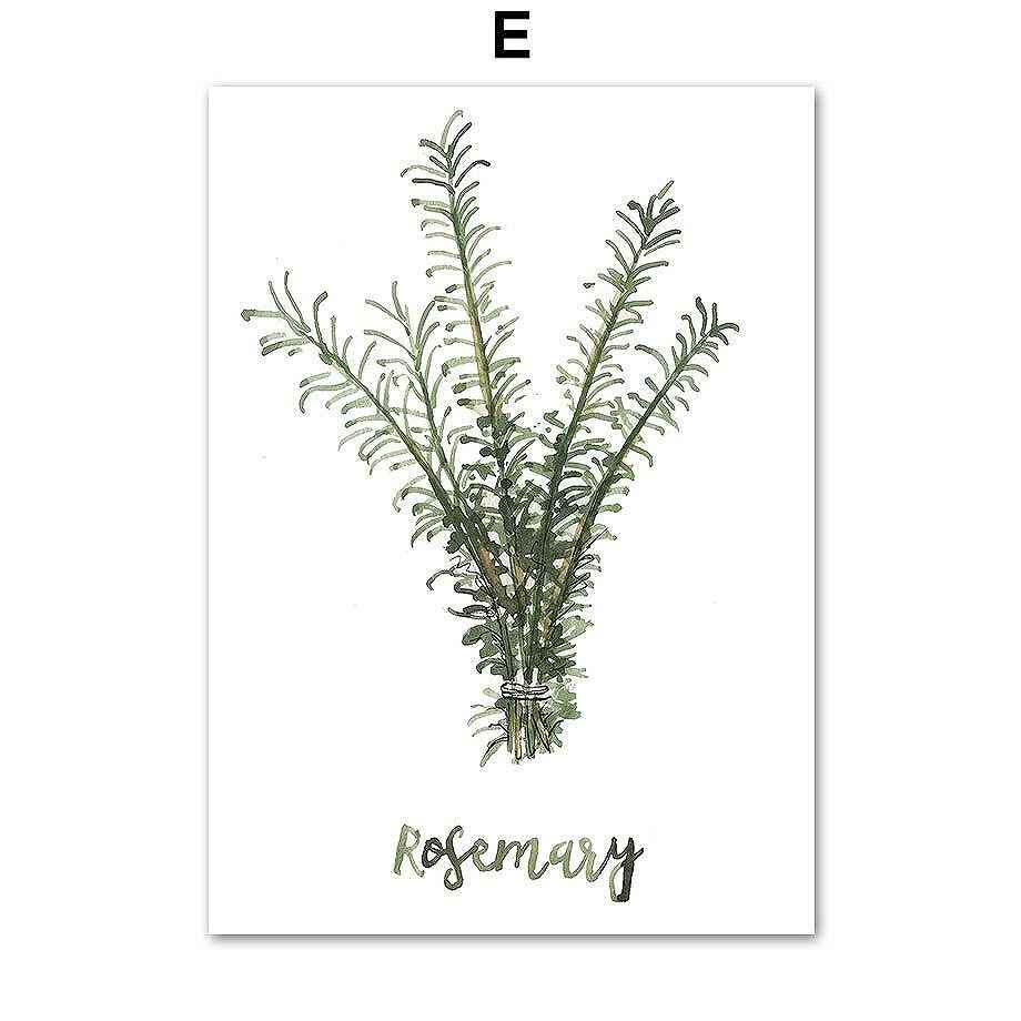 A2 A3 フレーム付 アートパネル アートポスター 水彩画植物 ボタニカル シリーズ ローズマリー デザイ..