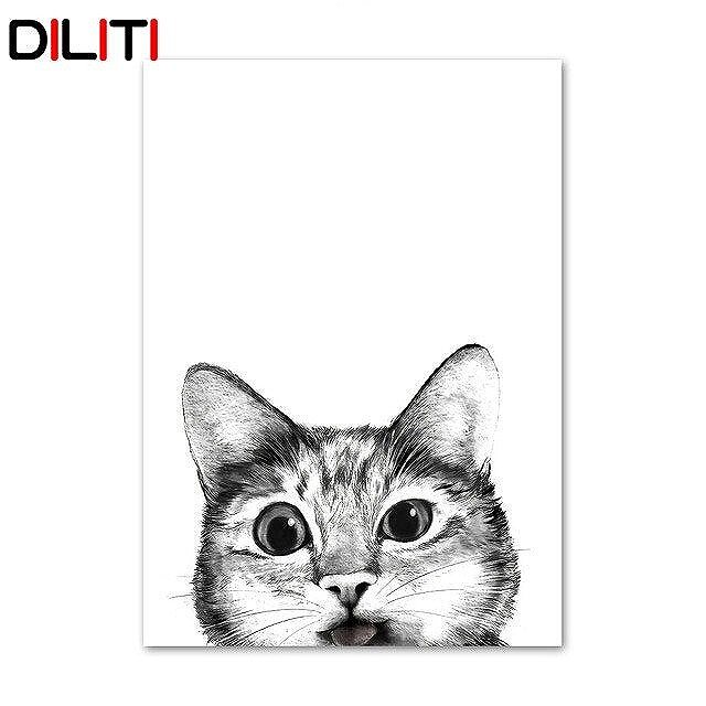 Rakuten - A2 A3 フレーム付 アートパネル アートポスター 猫イラストシリーズ デザインNO-5