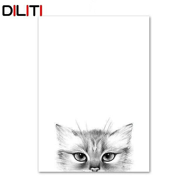 Rakuten - A2 A3 フレーム付 アートパネル アートポスター 猫イラストシリーズ デザインNO-3