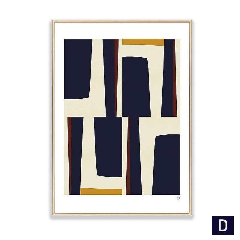 アートポスター フレーム付・アートパネル額付 抽象画シリーズ デザインNO-D A4 A3 A2