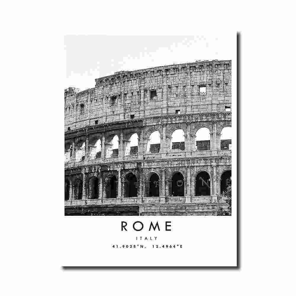 A2 A3 額付き アートフレーム アートパネル 絵画 壁 絵 アートポスター 世界都市シリーズ ローマ デザインNO-3
