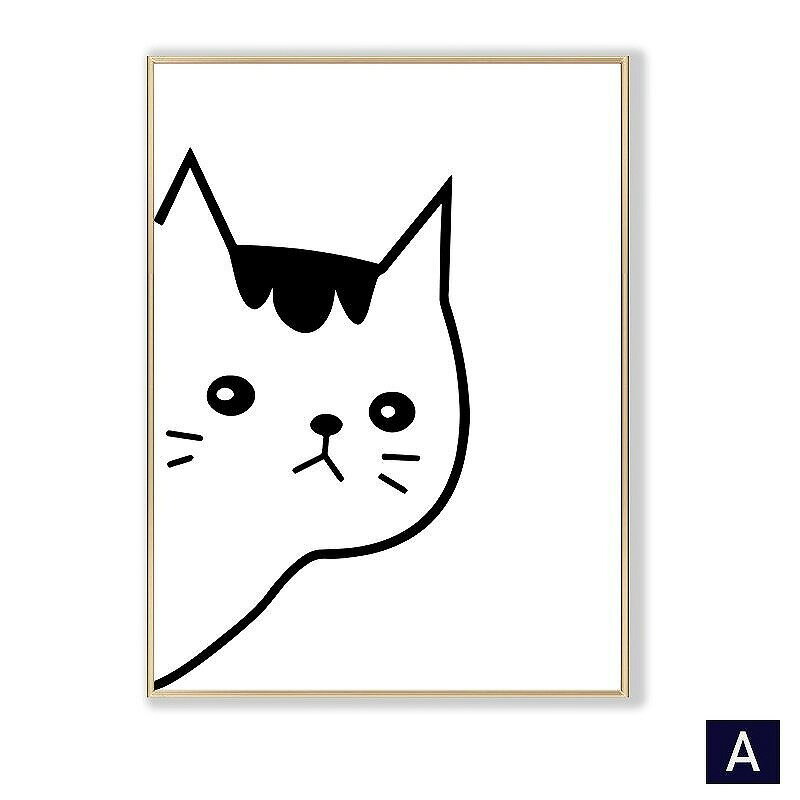 Rakuten - A2 A3 フレーム付 アートパネル アートポスター イラスト猫シリーズ デザインNO-A