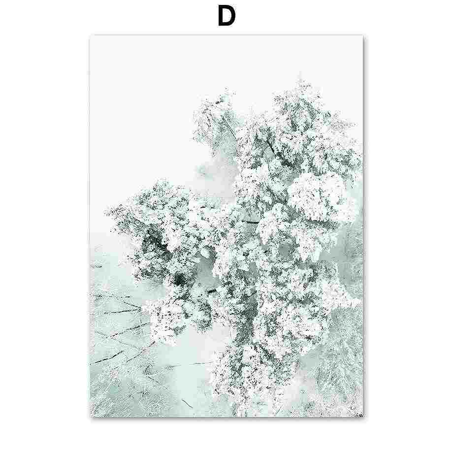 A2 A3 額付き アートフレーム アートパネル 絵画 壁 絵 アートポスター 雪の銀世界シリーズ 木デザインNO-D