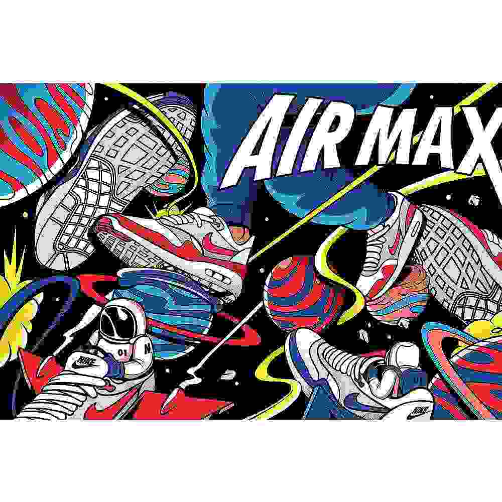 A2 A3 フレーム付 アートパネル アートポスター スニーカー・シューズシリーズ デザインNO-20