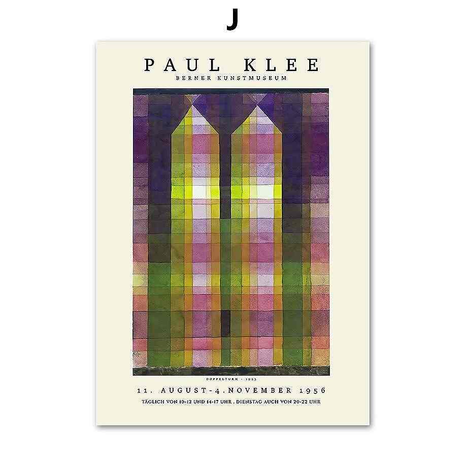 直ぐ飾れるフレーム（額）付きアートアートパネル アートポスター 抽象画シリーズ　パウル・クレー ポスター Paul Klee デザインNO-J