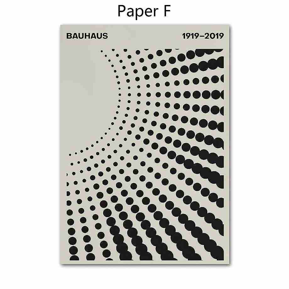アートポスター アートパネル アートフレーム ポスターバウハウスBauhausシリーズ デザインNO-F Color 白 ホワイト 黒 ブラック 白黒 モノクロ モノトーン