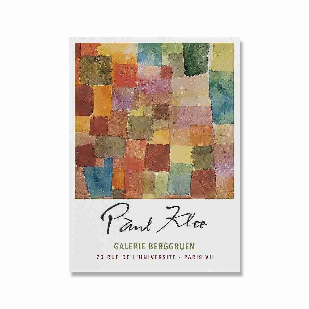 直ぐ飾れるフレーム（額）付きアートアートパネル アートポスター 抽象画シリーズ　パウル・クレー ポスター Paul Klee デザインNO-3