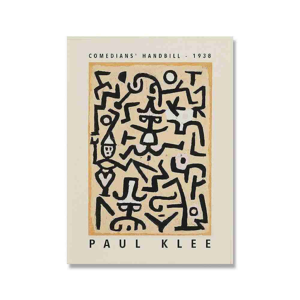 直ぐ飾れるフレーム（額）付きアートアートパネル アートポスター 抽象画シリーズ　パウル・クレー ポスター Paul Klee デザインNO-9