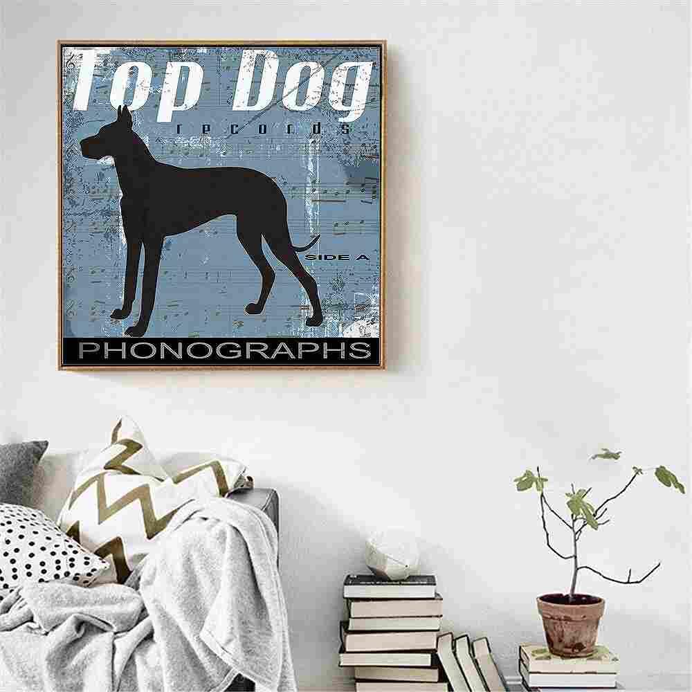 A2 A3 額付き アートフレーム アートパネル 絵画 壁 絵 アートポスター 黒い犬シリーズ デザインNO-1