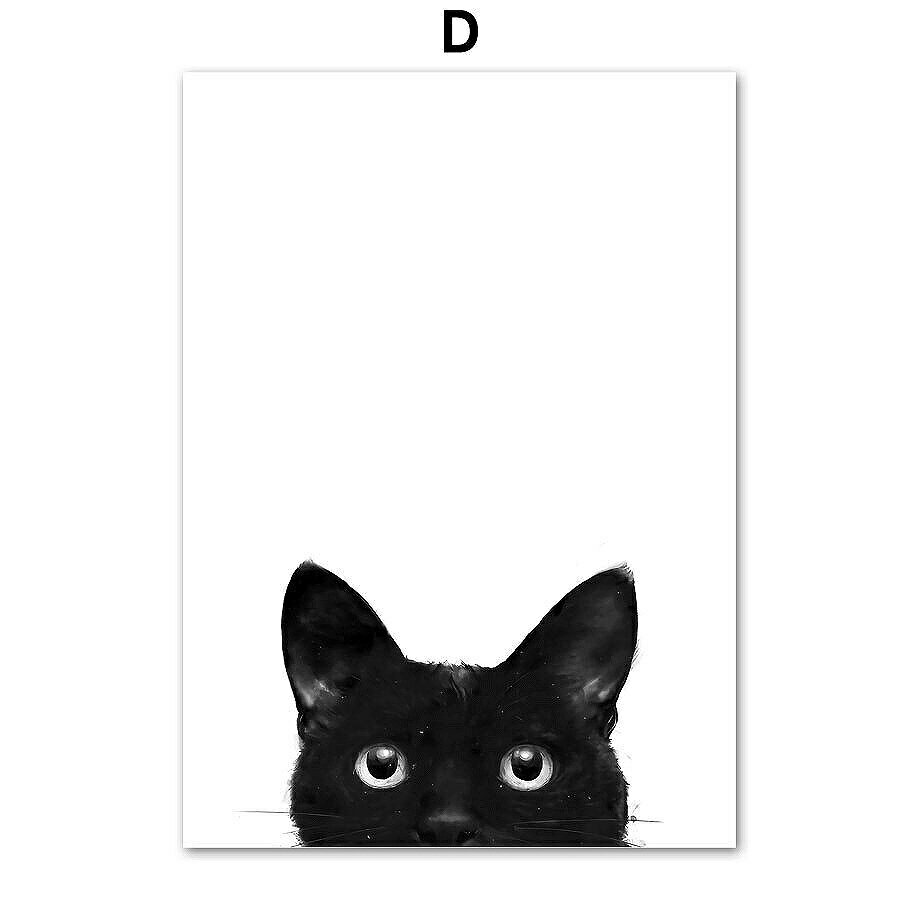 直ぐ飾れるフレーム（額）付きアートアートパネル アートポスター 猫シリーズ 猫 デザインNO-D A4 A3 A2