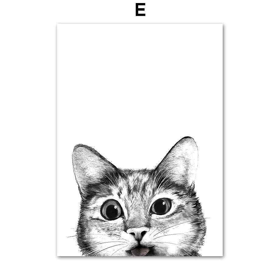 アートポスター フレーム付・アートパネル額付 猫シリーズ 猫 デザインNO-E A4 A3 A2