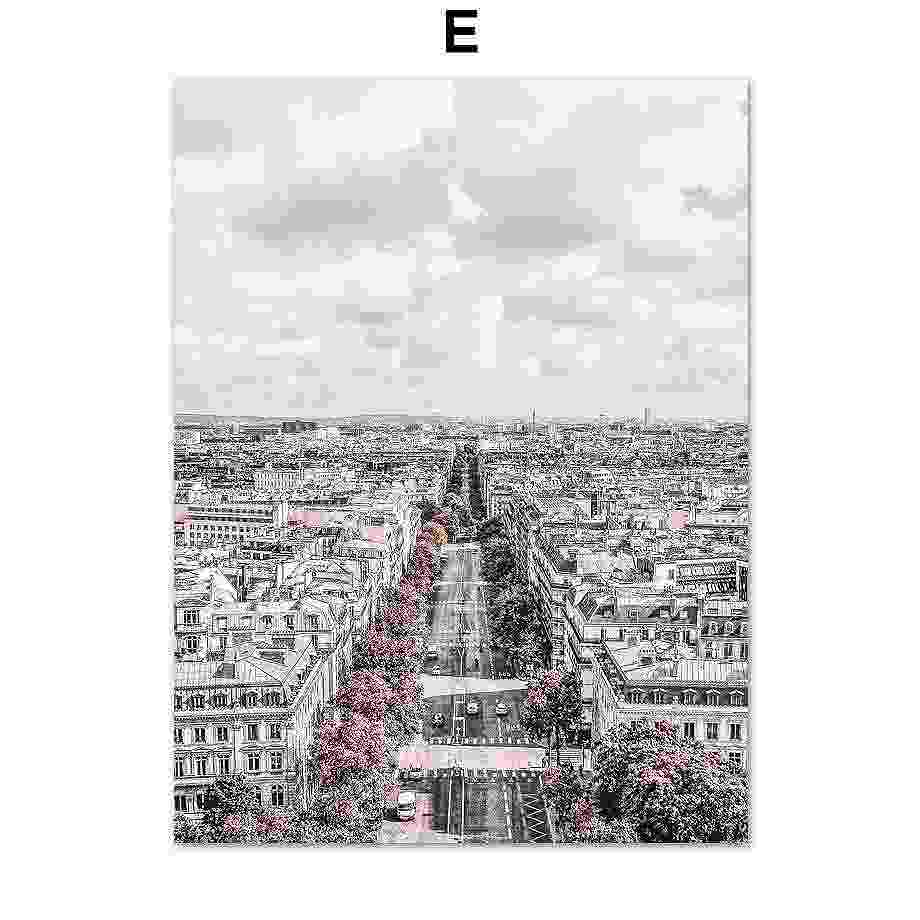 アートポスター フレーム付・アートパネル額付 世界都市写真シリーズ シャンゼリゼ通り デザインNO-E A4 A3 A2