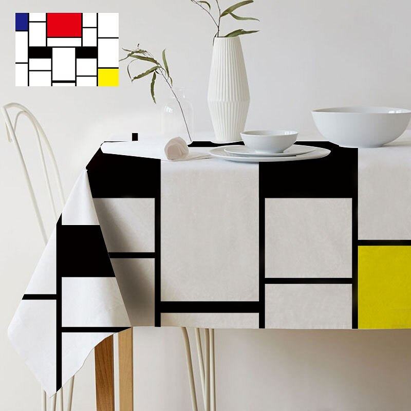 テーブルクロス リネンカバー 幾何学模様G