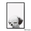 A2 A3 フレーム付 アートパネル アートポスター 動物イラストシリーズ 犬 デザインNO-7