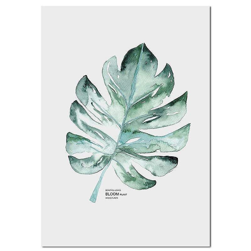 直ぐ飾れるフレーム（額）付きアートアートパネル アートポスター 植物 ボタニカル ・グリーンシリーズ デザインNO-2 A4 A3 A2