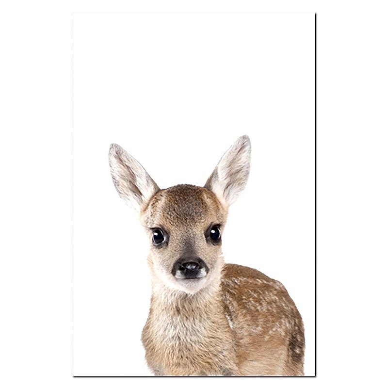 直ぐ飾れるフレーム（額）付きアートアートパネル アートポスター 動物シリーズ 鹿 デザインNO-2