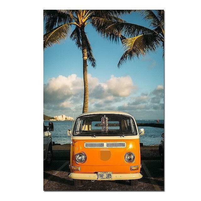 A2 A3 フレーム付 アートパネル アートポスター 世界都市シリーズ ハワイ デザインNO-5