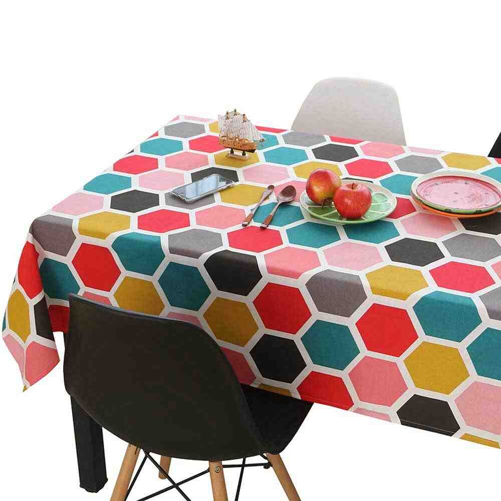 テーブルクロス リネンカバー 六角