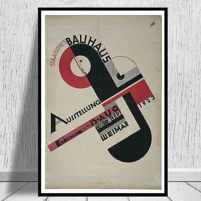 A2 A3 フレーム付 アートパネル アートポスター 抽象画シリーズ バウハウス ポスター bauhaus デザインNO-7 Color 赤 レッド 黒 ブラック