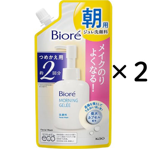 2個セット ビオレ 朝用ジュレ洗顔料 つめかえ用 2回分 アクアフローラルの香り 160ml 千葉倉庫