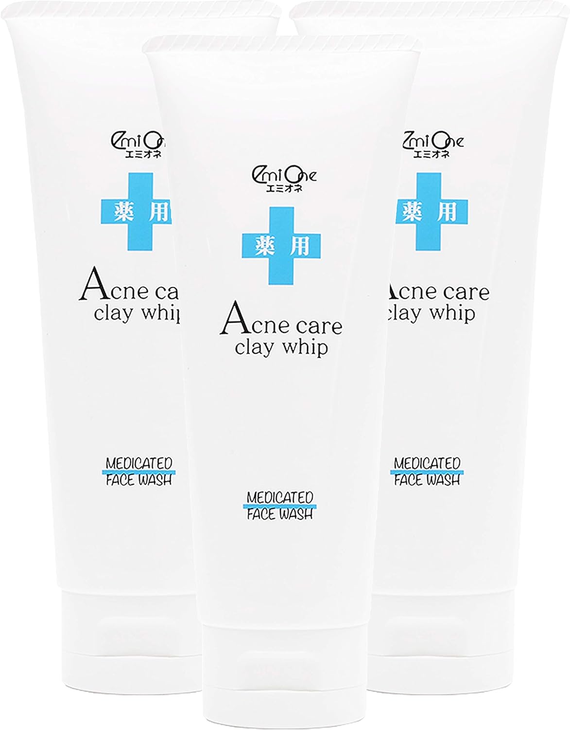 【まとめ買い3本セット】エミオネ 薬用 洗顔 アクネケアクレイホイップ 100g 3本セット 医薬部外品 泥入り 洗顔料 ニキビケア ニキビ予防 泥洗顔