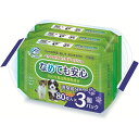 ティー・エイチ・ティー プラスケア フォーペッツ ペット用ウェットティッシュ 80枚入り×3個パック 大阪倉庫