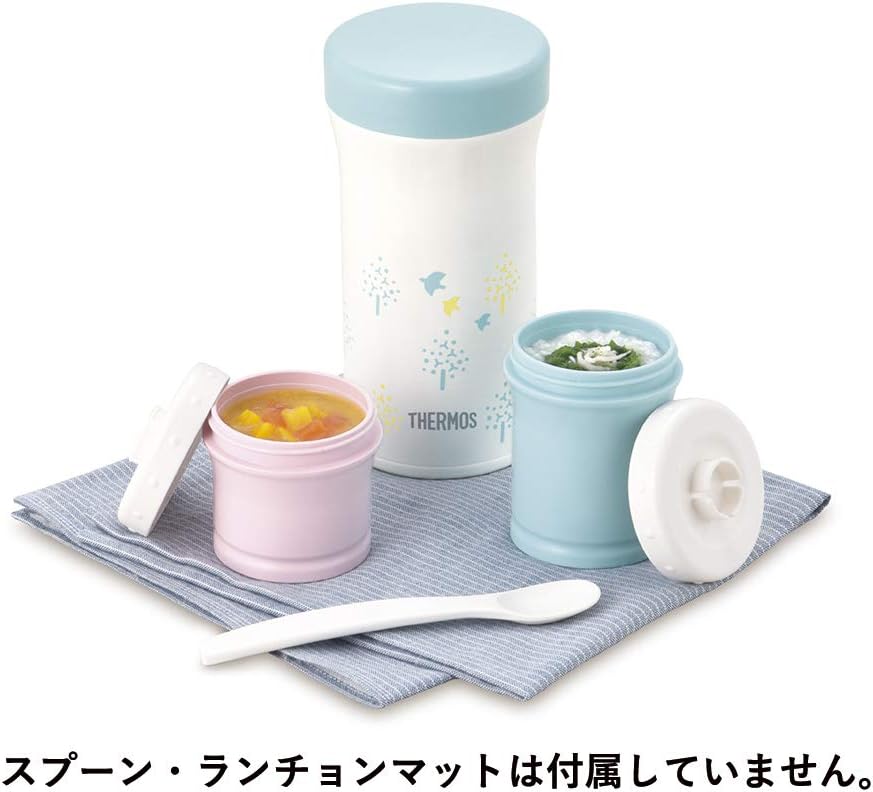 【アウトレット】サーモス まほうびんの離乳食ケース 130ml+90ml JBW-240 ブルー　...