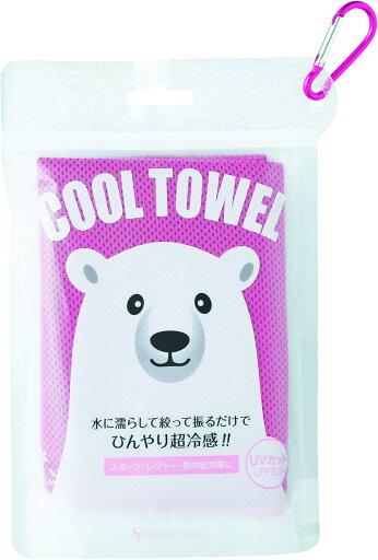 ひんやり快適 クールタオル しろくま ピンク 大阪倉庫 ひんやり快適 クールタオル しろくま ピンク 大阪倉庫