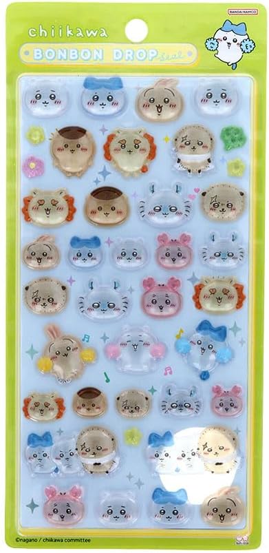 サンスター文具　ボンボンドロップシール　ちいかわ　みんな　ニコニコ　S8542953　兵庫倉庫のサムネイル