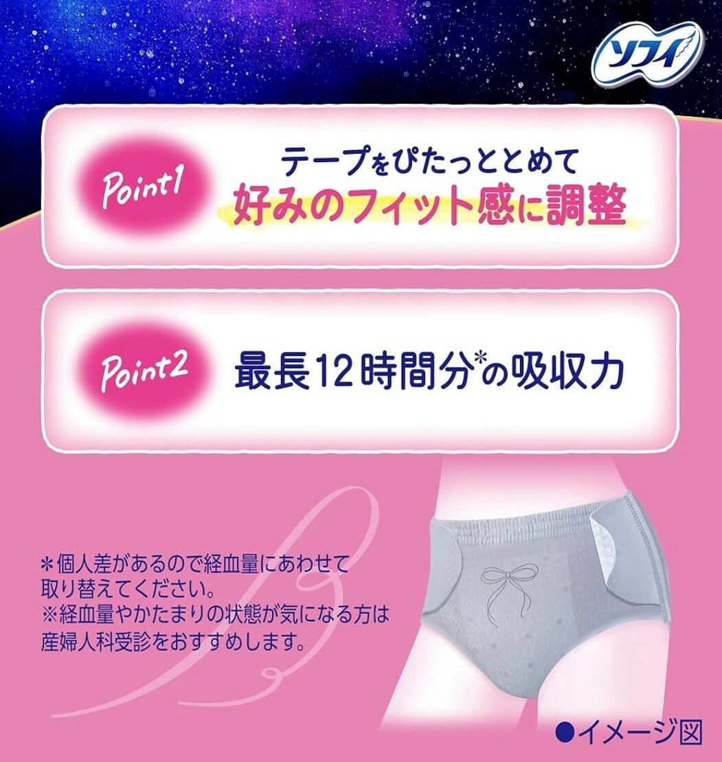 2個セット　ソフィ　超熟睡　おでかけ交換ショーツ　M-Lサイズ　昼用　14コ入（7コ入×2個） 青森倉庫