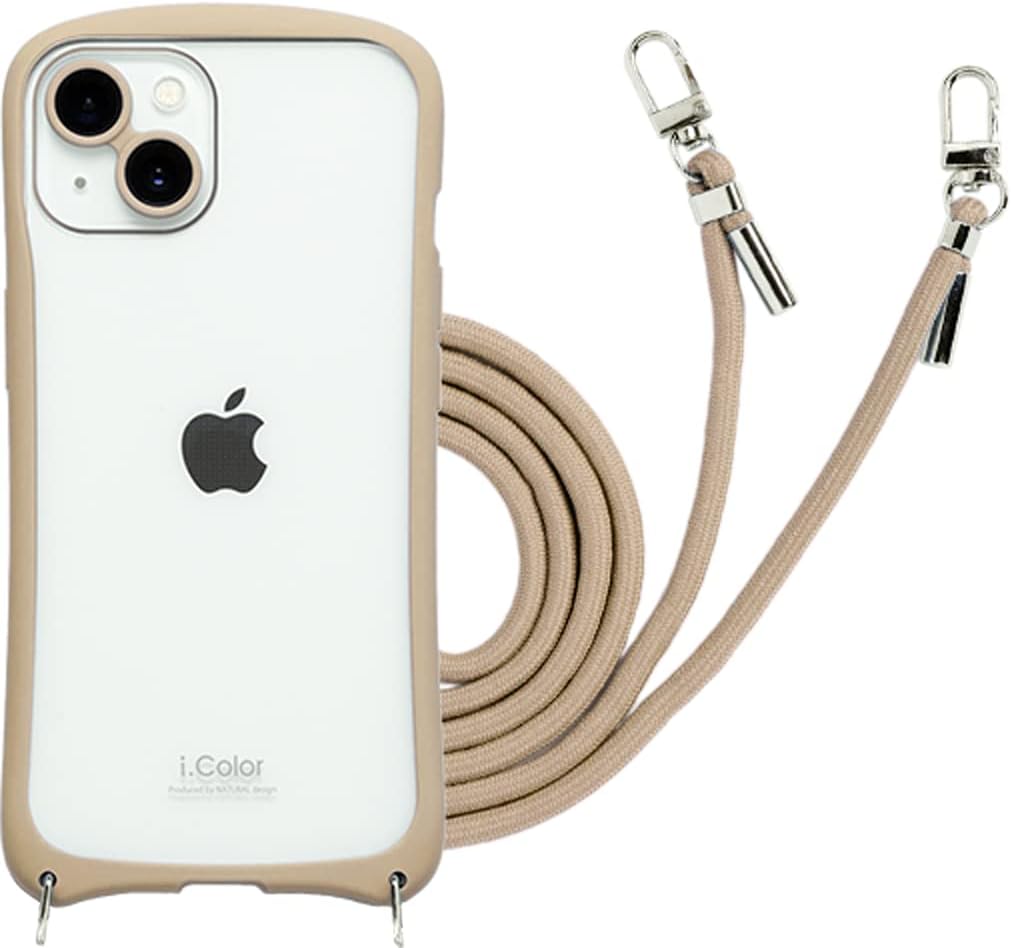 乐天商城 - アイカラー i.Color iPhone14/iPhone13兼用背面型ケース i.Color Beige iP22-61-ICSH04 福岡倉庫