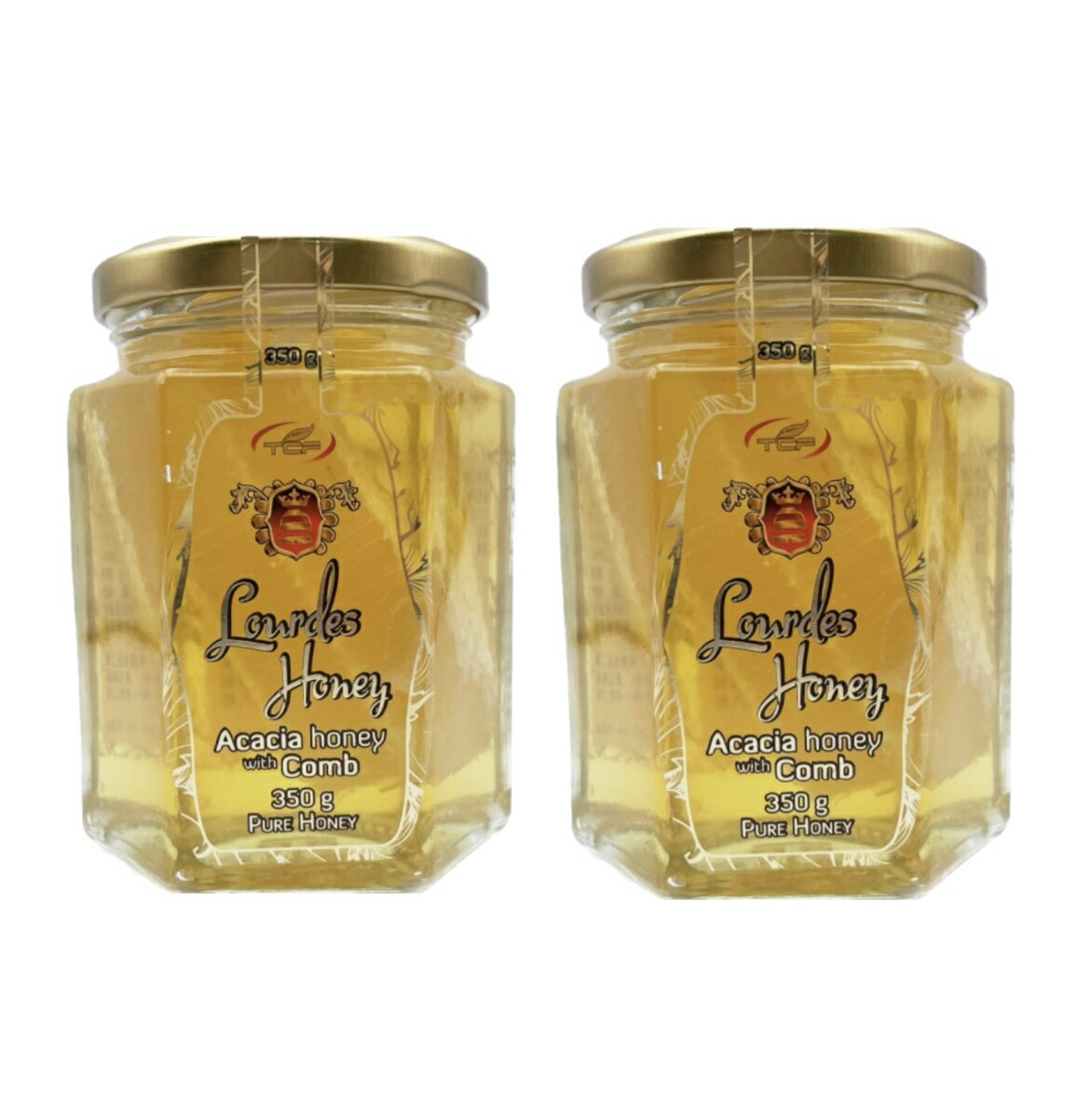 【まとめ買い2個セット】　ハンガリー産　巣はちみつ入りはちみつ×2個セット