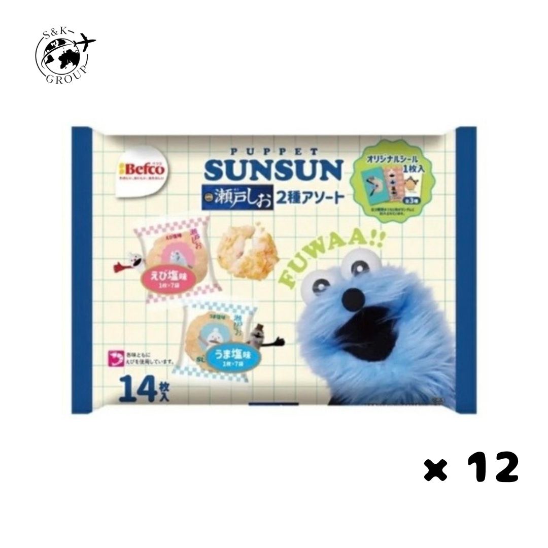 Rakuten - 瀬戸しお スンスン 12袋セット 2種アソート えび塩味 うま塩味 お菓子 大容量 まとめ買い 北海道倉庫