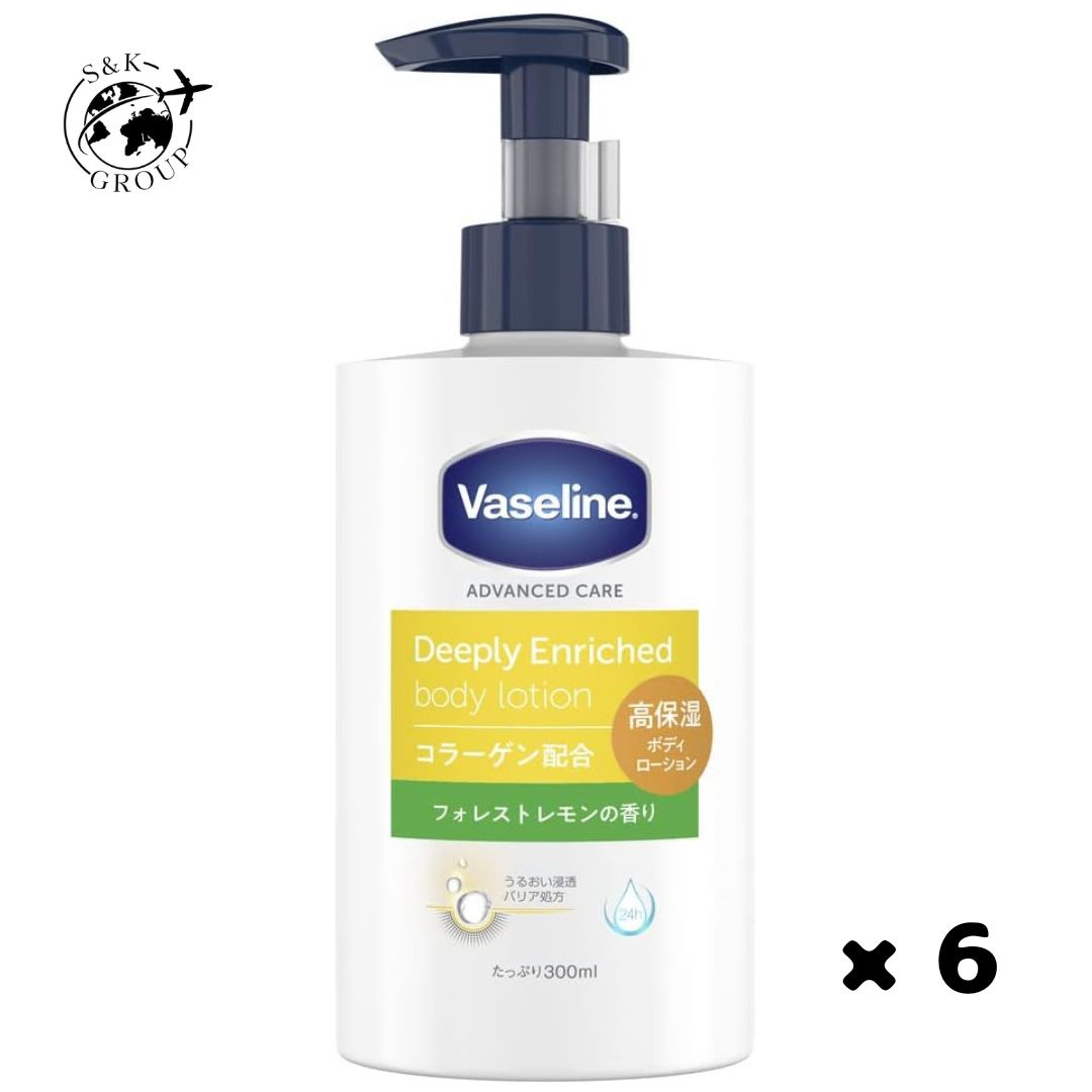 Rakuten - 6本セット Vaseline ヴァセリン ディープリーエンリッチド ボディローション フォレストレモンの香り 300ml 北海道倉庫
