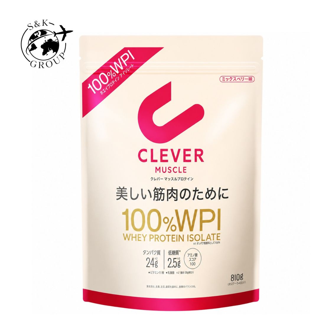 Rakuten - クレバー ホエイプロテイン [WPI100%] マッスル ミックスベリー味 810g 北海道倉庫