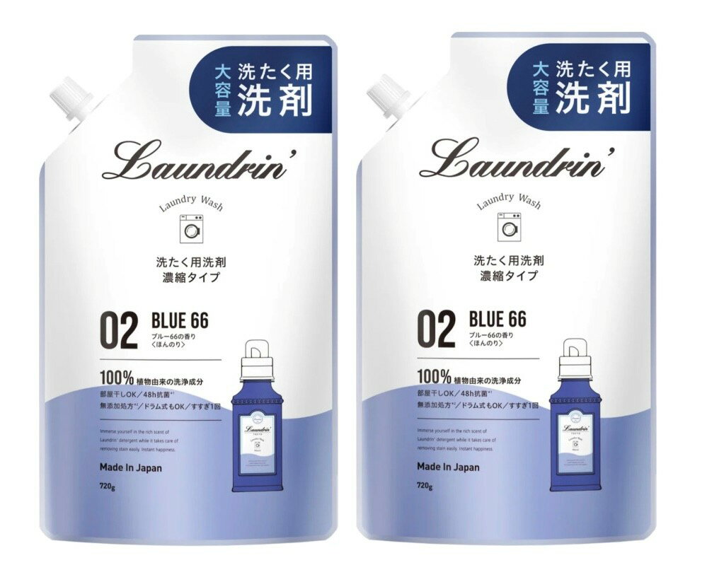 ランドリン ブルー66 洗たく用洗剤 つめかえ用 2袋セット 神奈川倉庫