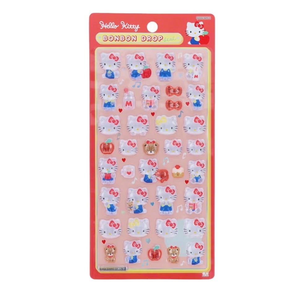 サンスター文具　サンリオキャラクター シール 立体 ボンボンドロップシール ハローキティ A S8542775　神奈川倉庫のサムネイル