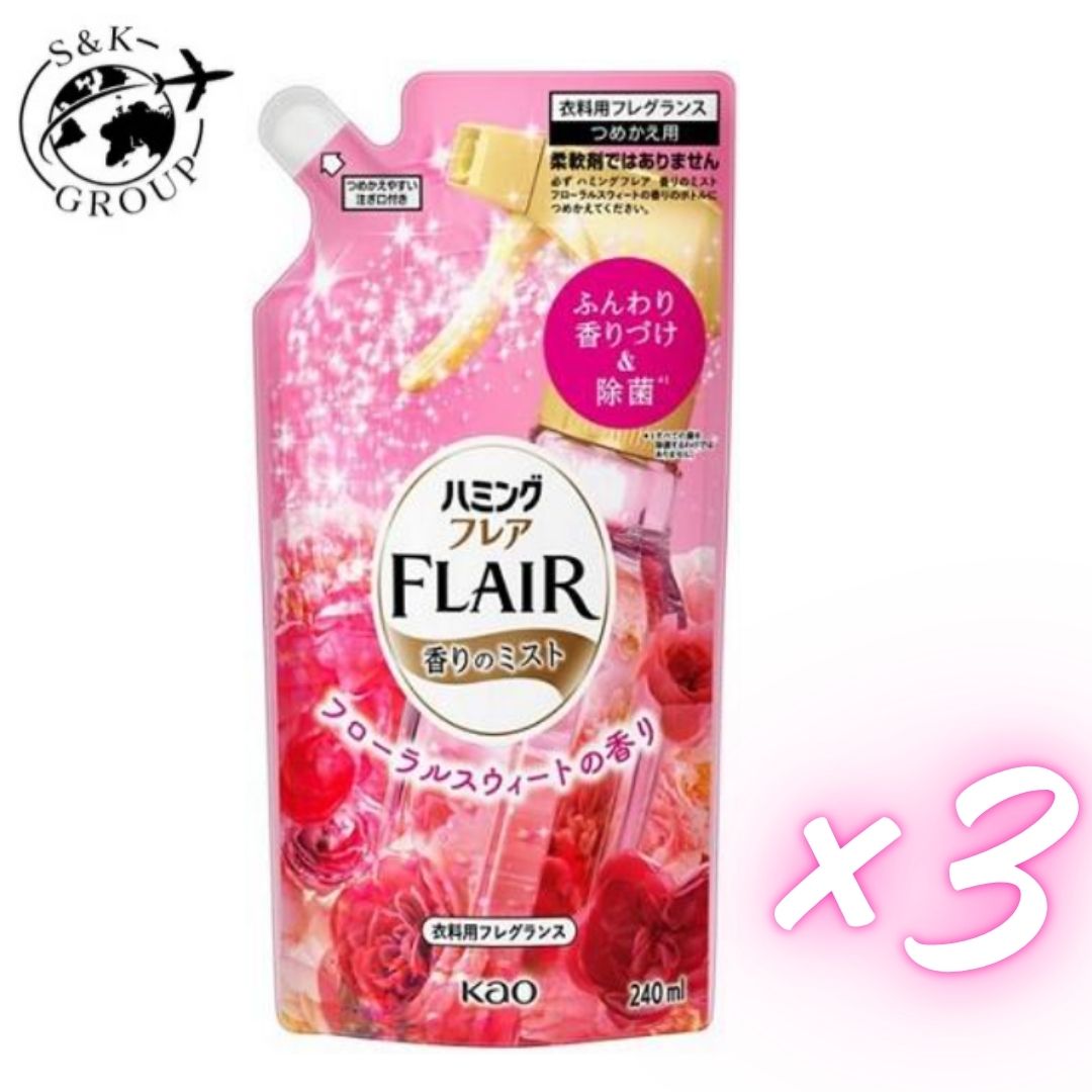 乐天商城 - 3個セット　花王 ハミング フレアミスト フローラルスウィート つめかえ用 240ml　栃木倉庫