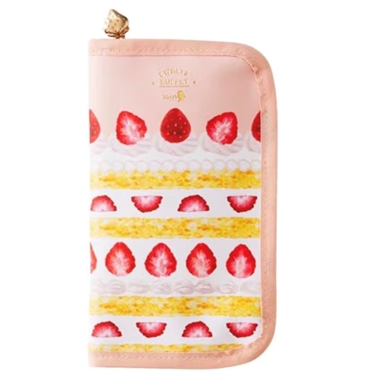 ・販路限定品・・かわいいいちごのケーキポーチです。・ポーチの中には、チョコレートといちごウエハースが入っています。・アレルギー物質(特定原材料に準ずるものを含む)：小麦、卵、乳、大豆を含みます。(チョコレートは、卵を使用した設備で製造してい...