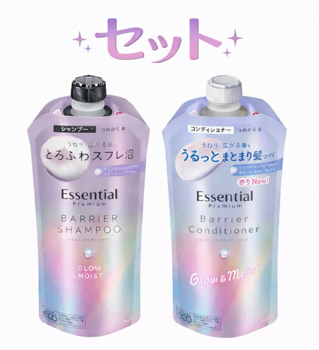 ・うねりや広がる髪に！・とろふわスフレ泡でやさしく洗う。・翌朝するん!日中もうるっとまとまり髪つづく。・厳選した美容液成分うるりドロップ＊1配合（保湿)＊1 スクワラン、シアバター、加水分解コラーゲン、ヒアルロン酸Na、ローヤルゼリーエキス、ラウロイル加水分解シルクNa、ポリクオタニウム-52 うるおいバリア処方 ダメージ補修＋湿気と摩擦から守る 天然由来の美髪オイル 18-MEA OIL＊2配合（補修)＊2 ラノリン脂肪酸 アミノ酸系＊3×カルボン酸系洗浄成分＊4使用 ＊3 ココイルメチルタウリンNa、ラウロイルメチルアラニンNa、ラウロイルサルコシンTEA ＊4 ラウレス-11カルボン酸・サルフェートフリー処方 ・ノンシリコーン処方・合成着色料フリー・シャンプー1本(340ml)＋コンディショナー1本(340ml）の詰め替え用セットです。