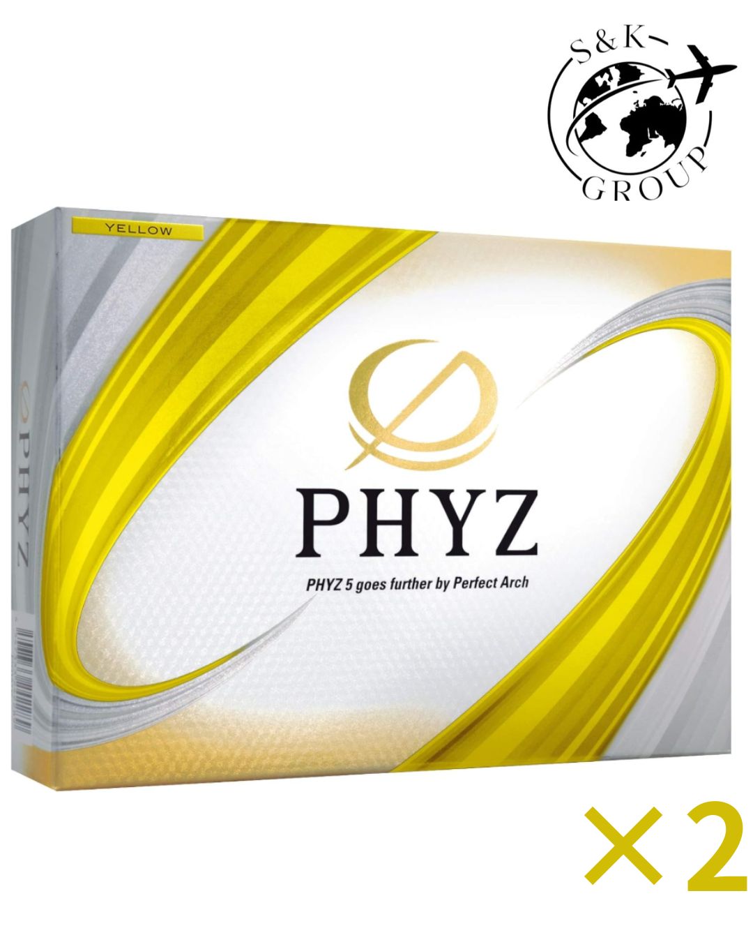 樂天商城 - 2個セット　BRIDGESTONE(ブリヂストン)ゴルフボール19PHYZ 12球入　イエロー　千葉北倉庫