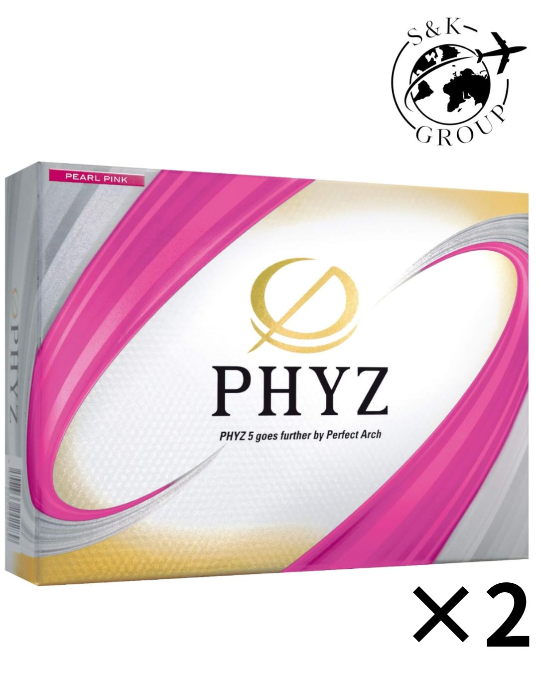 2個セット　BRIDGESTONE(ブリヂストン)ゴルフボール19PHYZ 12球入　ピンク　千葉北倉庫